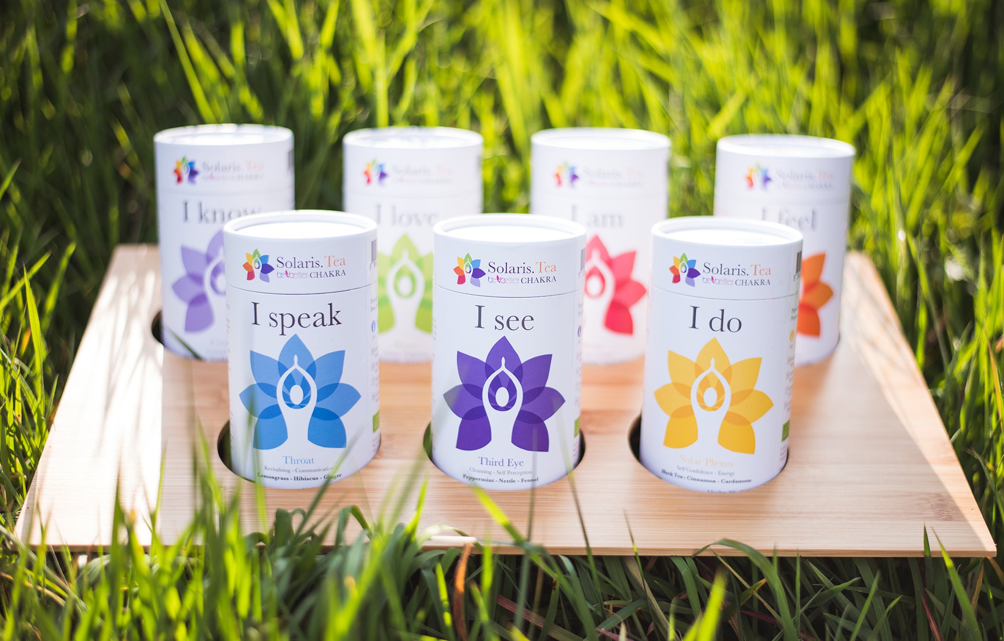 Bamboo Display 7 slots for 100g Cylinders