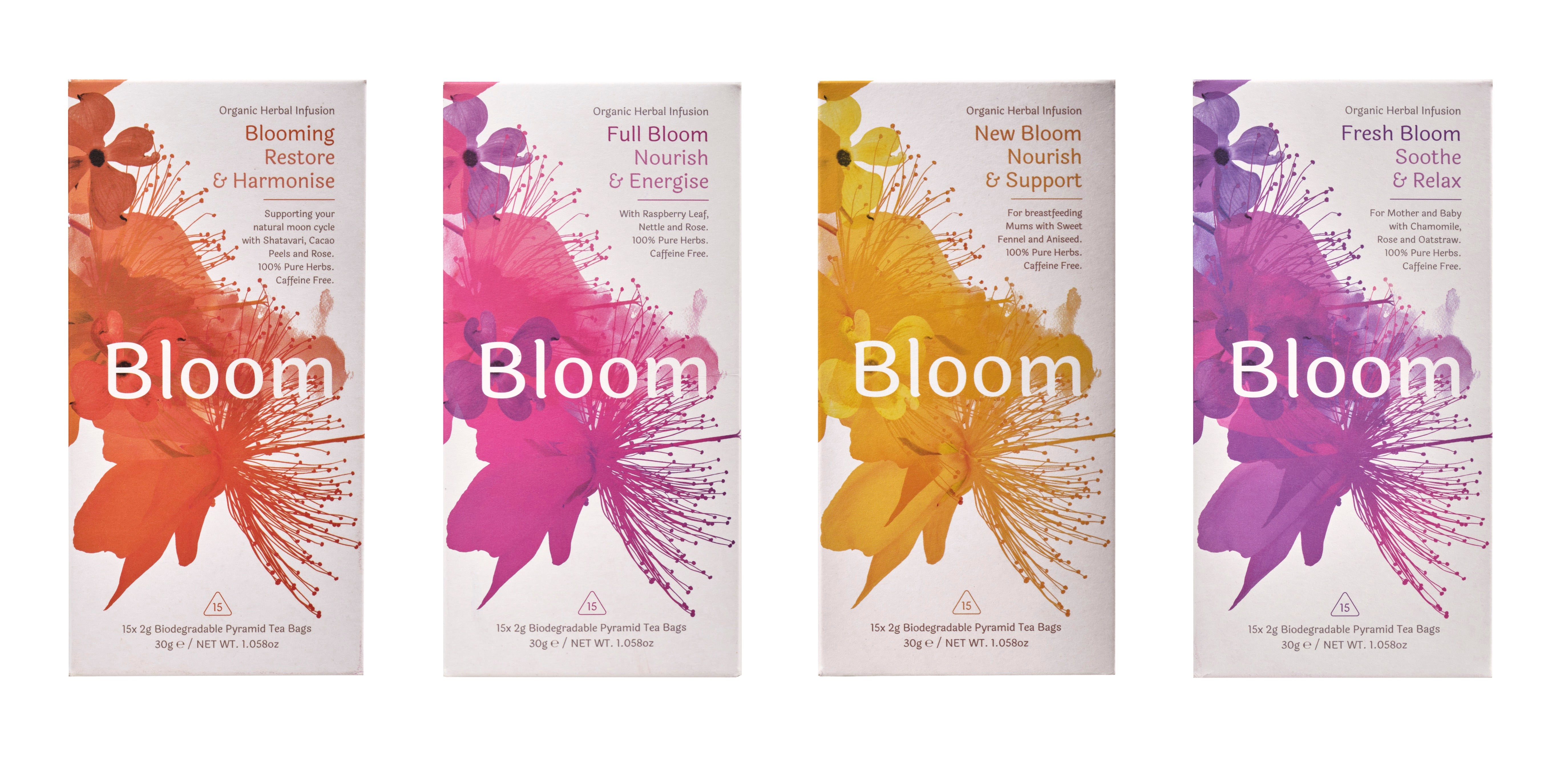 Bloom Org. Collection (4 x 15 Pyramid Teabags)