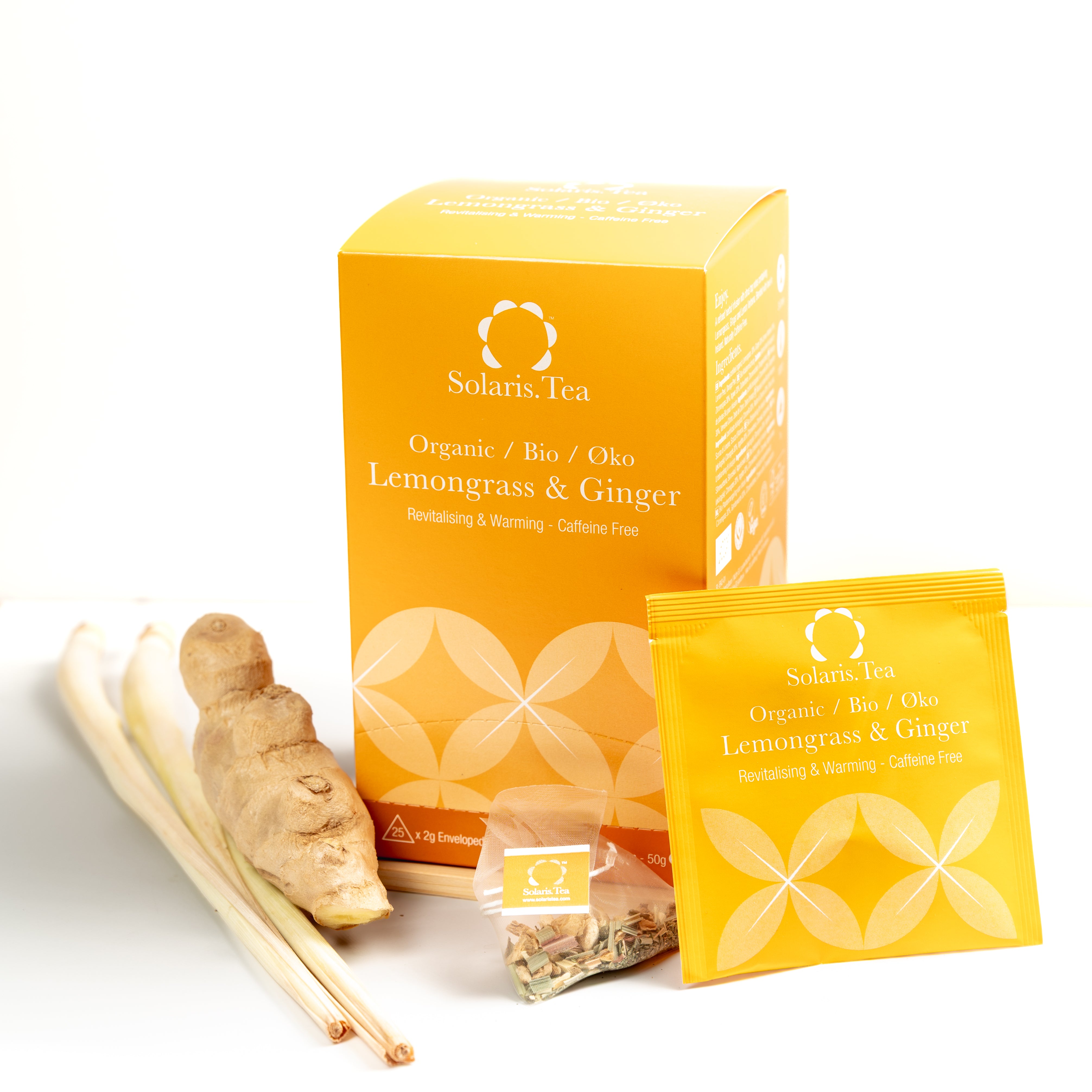 Lemongrass & Ginger Organic Enveloped Pyramid Teabags, 25x2g