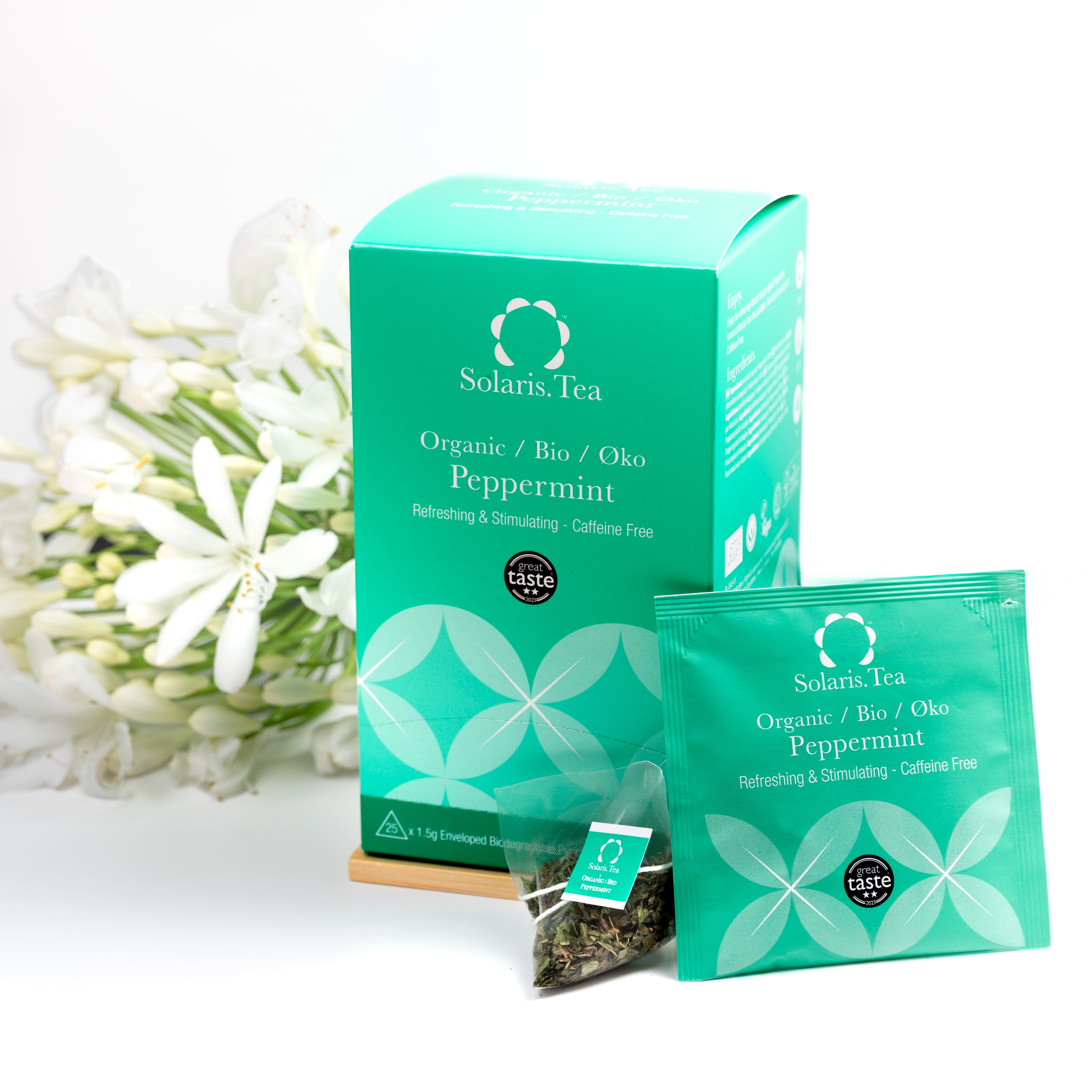 Peppermint Organic Enveloped Pyramid Teabags, 25x1.5g
