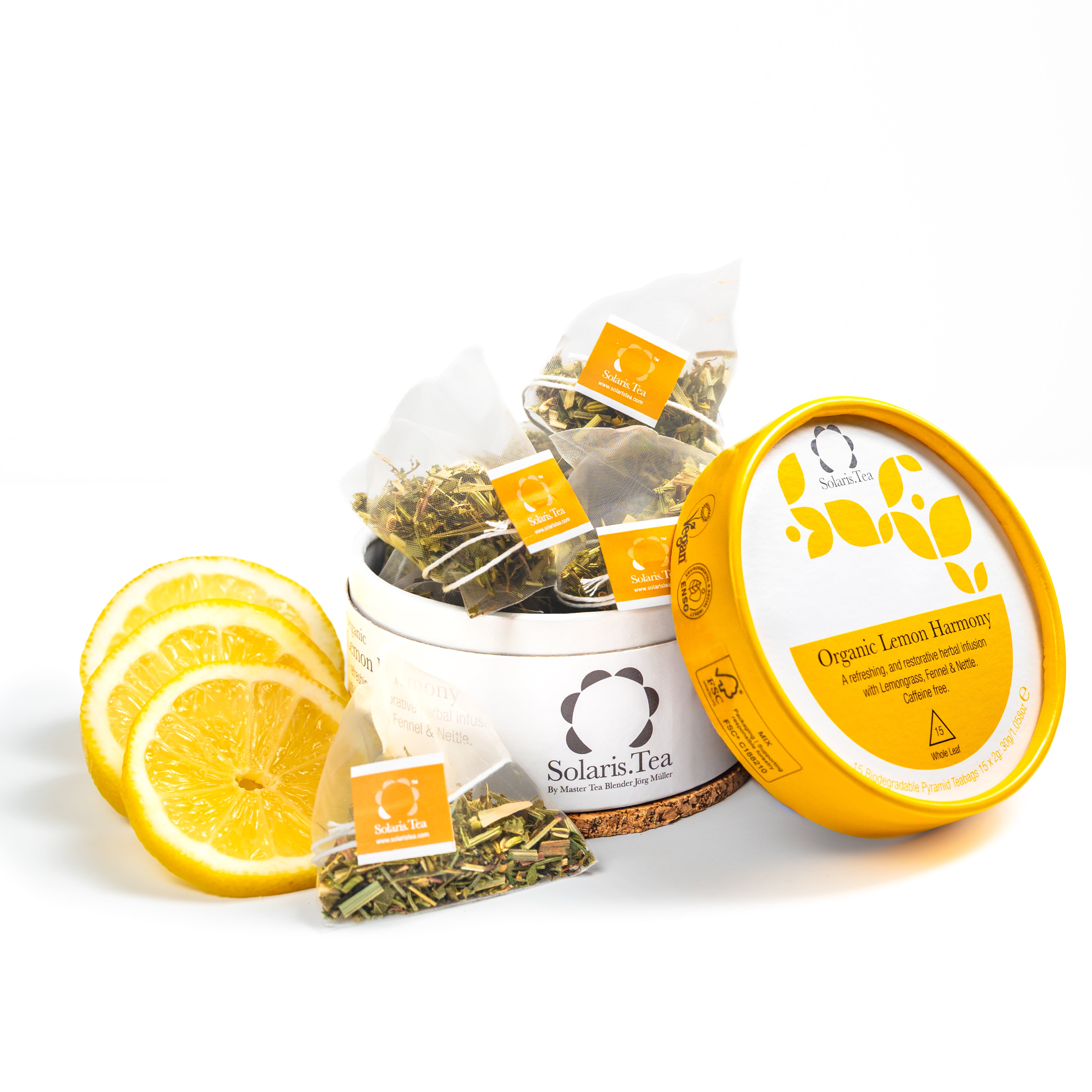 Organic Lemon Harmony in Biodegradable Pyramid Teabags 15x2g