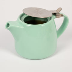 Teapot Ceramic Green 500ml with Stainless Steel Lid & Infuser