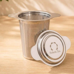 Stainless Steel Tea Strainer with Drip Tray | Solaris Tea