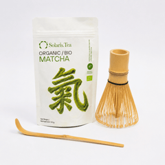 Organic Matcha, Bamboo Whisk & Spoon