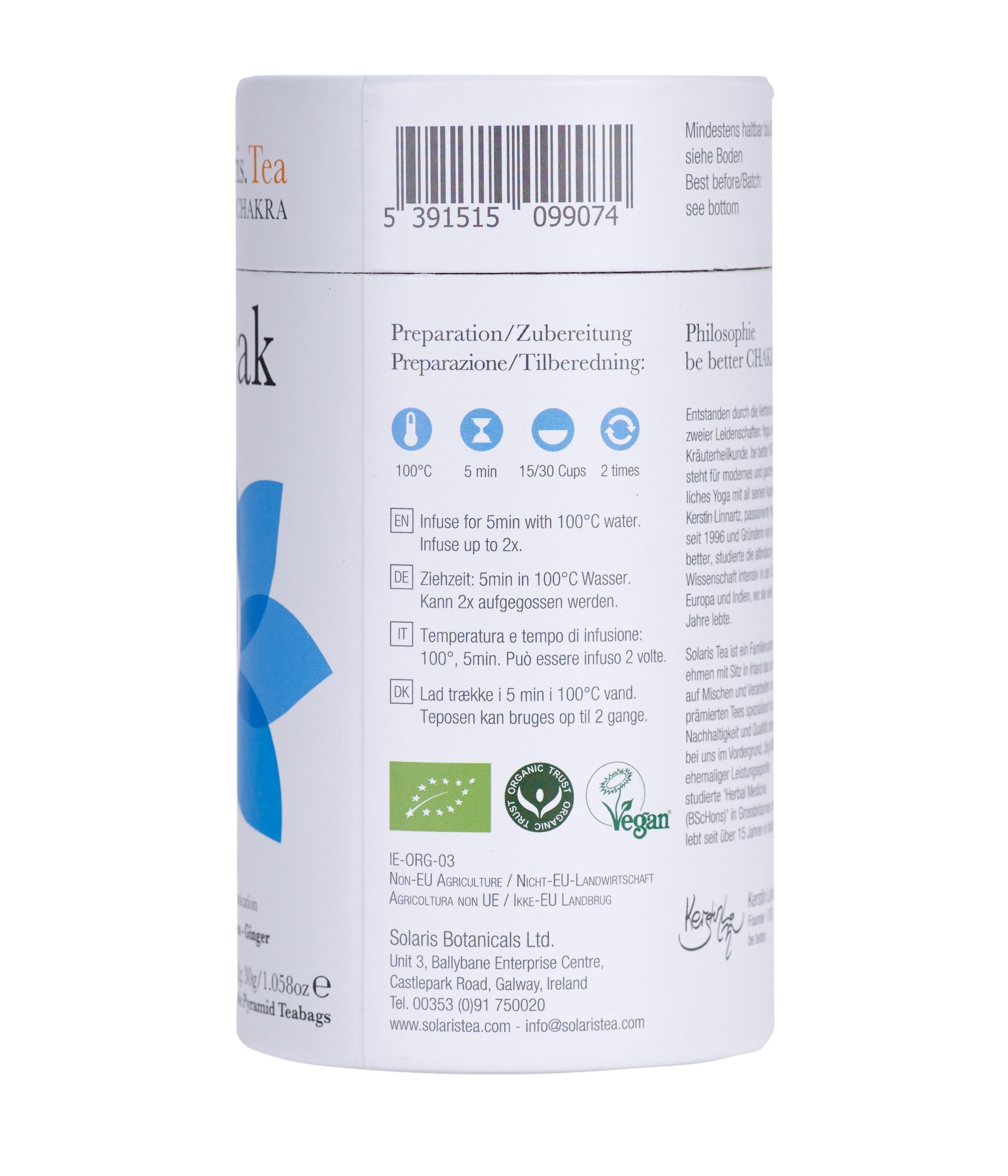 I Speak - Throat Chakra - Balance Your Communication - Organic Pyramid Teabags - Solaris Tea