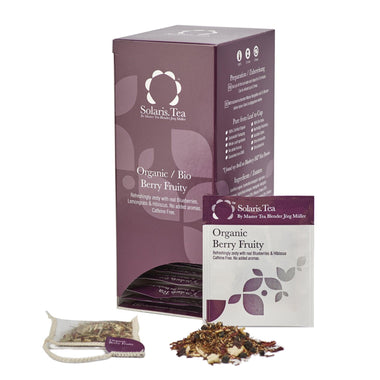 Berry Fruity Organic Silk Teabags x40 Stitched Silken Teabags Solaris Tea 
