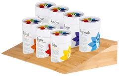 Bamboo Display 7 slots for 100g Cylinders - Solaris Tea