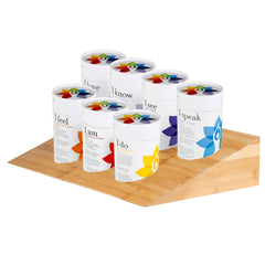 Bamboo Display 7 slots for 100g Cylinders - Solaris Tea