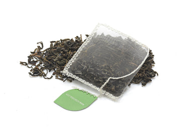 Chun Mee Green Tea Organic Silk Teabags x40 Stitched Silken Teabags Solaris Tea Certified Organic 