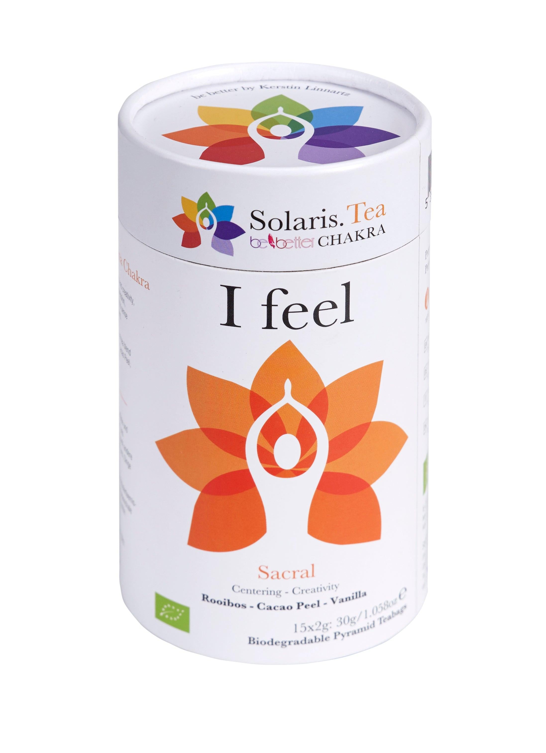 I Feel - Sacral Chakra Organic Pyramid Teabags - Solaris Tea