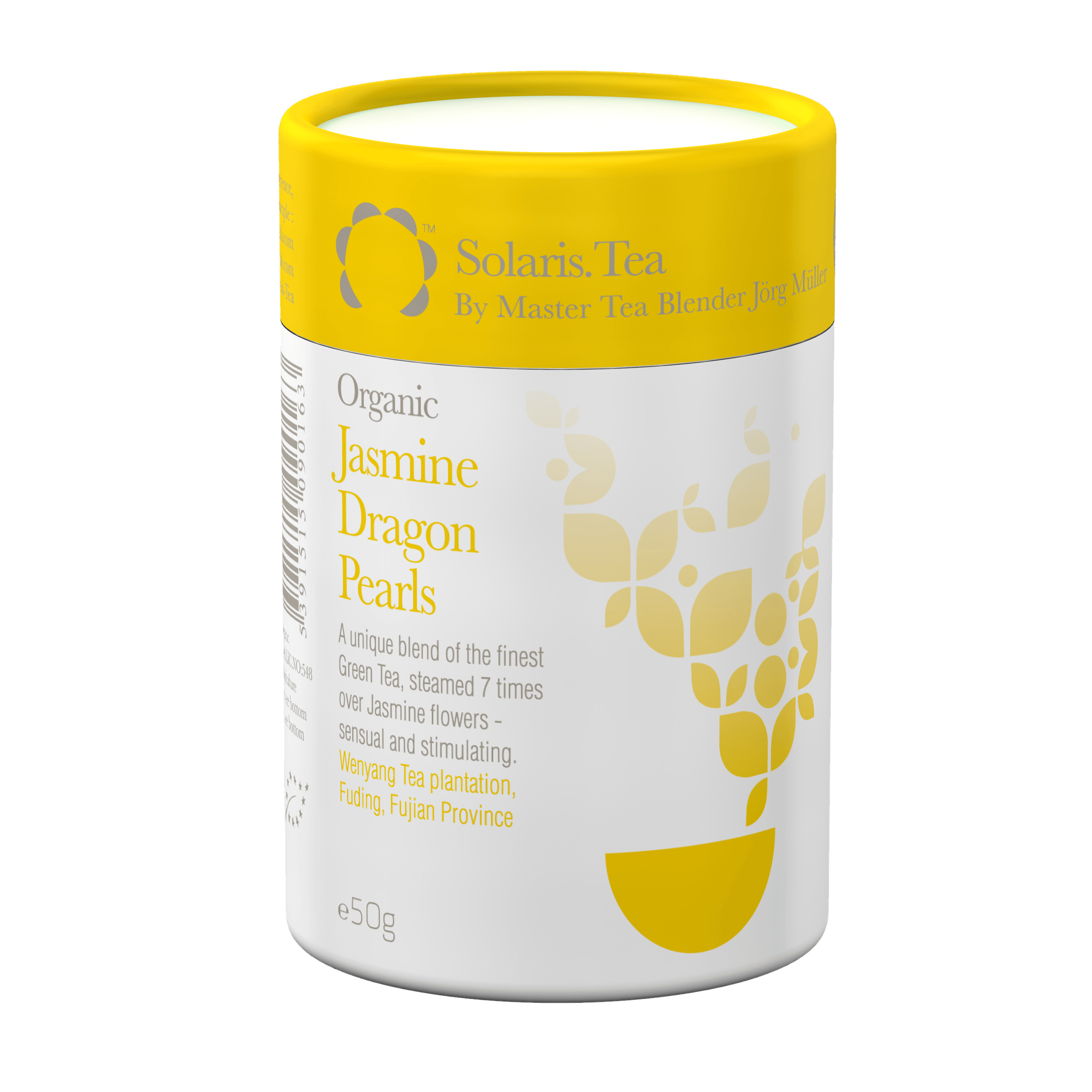 Jasmine Dragon Pearls Loose Leaf 50g - Made with Spring Flush Green Tea - Solaris Tea