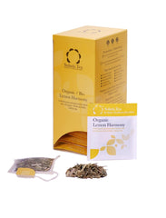 Lemon Harmony Organic Silk Teabags x40 Stitched Silken Teabags Solaris Tea Certified Organic 