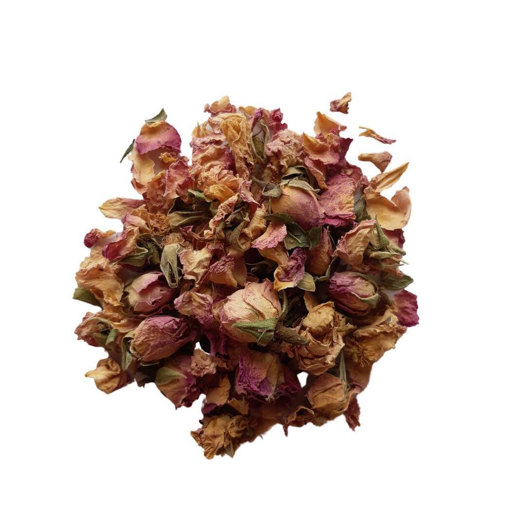 Edible Dried Rose Buds Flowers Tea, Whole Dried Roses Loose Leaf, Herbal  Beverag 