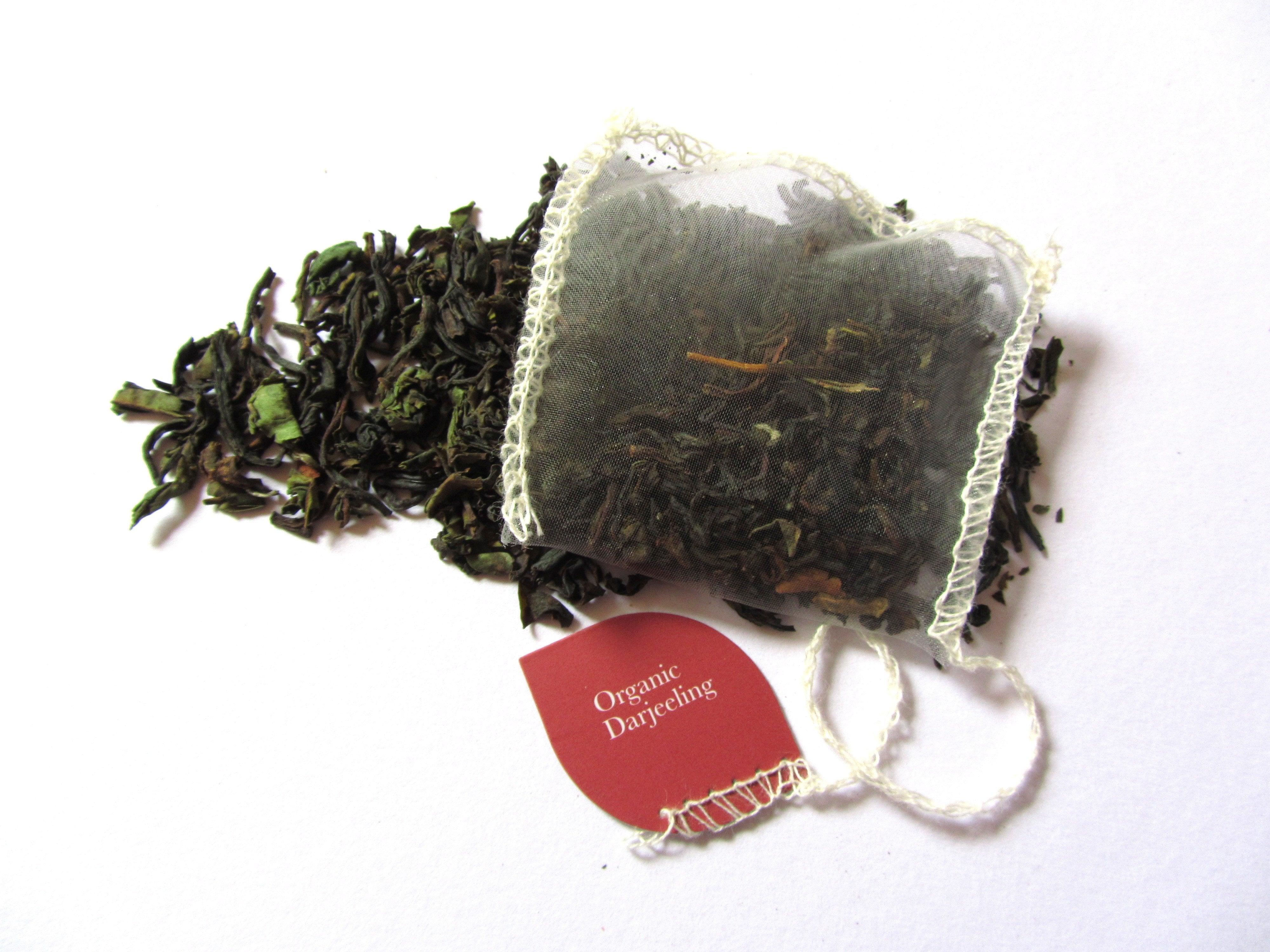 Darjeeling Organic Silk Teabags x40 Stitched Silken Teabags Solaris Tea Certified Organic 