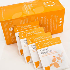 Ginger Zest Organic Silk Teabags x40 Stitched Silken Teabags Solaris Tea 
